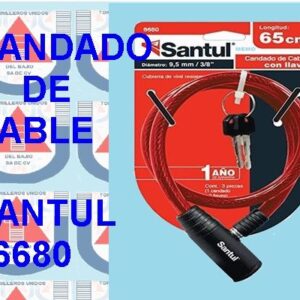 SANTUL - CANDADO DE CABLE 3/8 X 65CM CON LLAVE
