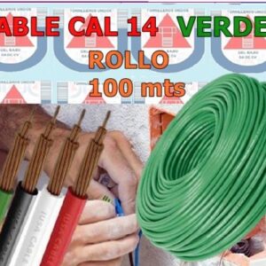 CABLE CAL 14 VERDE (Rollo 100m)