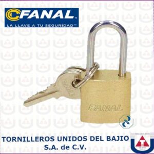 FANAL  CANDADO LATONADO 21/2 Largo
