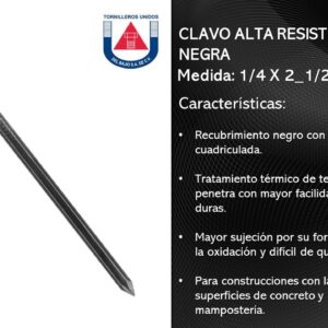 CLAVO ALTA RESIST P/BOYA NEGR 1/4 X 2_1/2