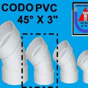 PVC SANITARIO - CODO 45ø 3