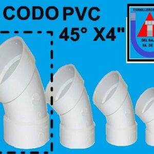 PVC SANITARIO - CODO 45ø 4