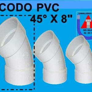 PVC SANITARIO - CODO 45ø 8