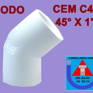 HIDRAULICO CEM C40 - CODO 45ø 1