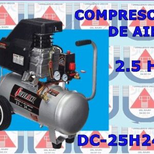 SILVERLINE - COMPRESOR DE AIRE 2.5 HP 24LTS