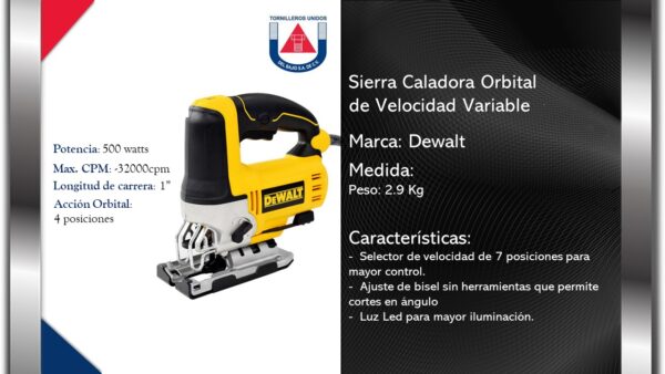 DEWALT  SIERRA CALADORA PENDULAR (650W)