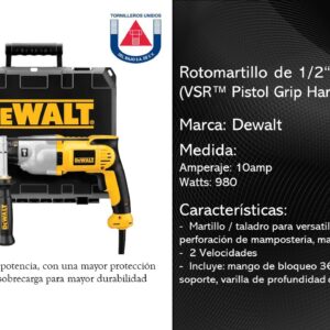 DEWALT  ROTOMARTILLO VVR 1/2? 980V