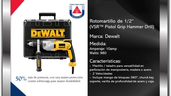 DEWALT  ROTOMARTILLO VVR 1/2? 980V
