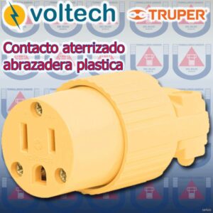 CONTACTO ATERRIZADO ABRAZADERA PLASTICA