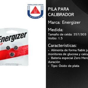 ENERGIZER - PILA P/CALIBRADOR 1.5V OXIDO DE PLATA