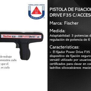 FISCHER  PISTOLA DE FIJACION POWER DRIVE F35 C/ACCESORIOS