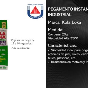 KOLA LOKA  PEGAMENTO INDUSTRIAL 20GR KL3500 ( V.ALTA 3500 )