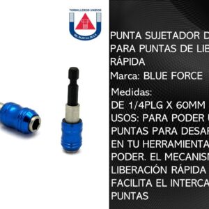 SUJETADOR PUNTAS PODER LIBERACION RAPIDA 1/4