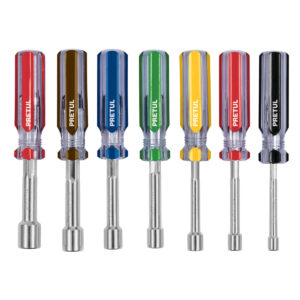 JUEGO DE 7 DESARMADORES DE CAJA CON MANGO DE PVC