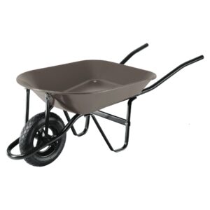 CARRETILLA DE 4.5FT3 GRIS NEUMÁTICA CON BASTIDOR TUBULAR