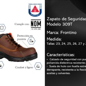 REGIO - ZAPATO D/SEGURIDAD IND TABACO C/ PUNTA POLIAMIDA # 23