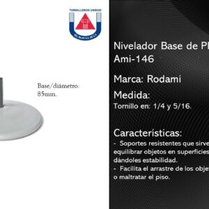 RODAMI - NIVELADOR PLASTICO BASE 3_1/2" X 5/16" X 1_3/16"