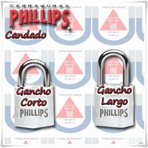 PHILLIPS - CANDADO METALICO 1_1/32 Corto