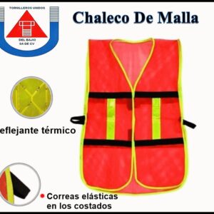 CHALECO DE MALLA CON REFLEJANTE TERMICO ANARANJADO