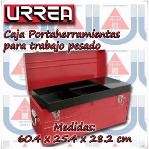 URREA-CAJA METALICA ROJA 60.4 X 25.4 X 28.2 CM