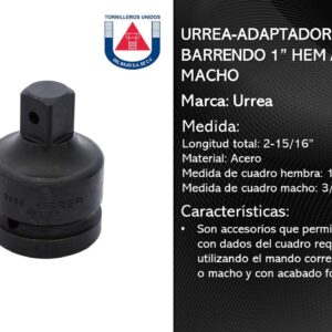 URREA-ADAPTADOR IMPAC BARRENDO 1" HEM A 3/4" MACHO