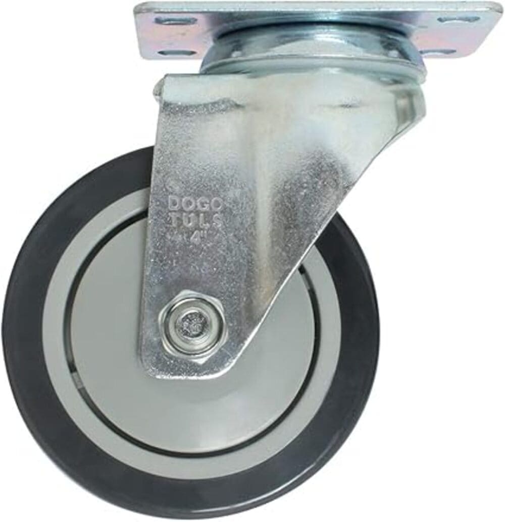 RODAJA D/POLIURETANO GRIS GIRATORIA C/PLACA 4" CAP 120 KG