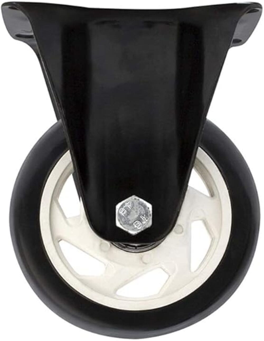 RODAJA D/PVC NEGRA FIJA C/PLACA 5" CAP 90 KG